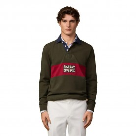 Hackett HM5700010 long sleeve polo - Green (Forest Green) мъжки,блузи,с,яка,hackett,hm5700010,long,sleeve,polo,green,(forest,green)