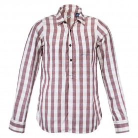 карирана,риза,дамски,блузи,дамски,ризи,dolomite,seren,check,long,sleeve,shirt,oxblood,red,blast,beige
