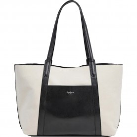 пазарска,чанта,всички,чанти,pepe,jeans,audrey,tale,shopper,bag,white,(black)