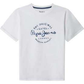 Тениска Pepe jeans Beckett short sleeve T-shirt - White (White) тениска,мъжки,тениски,дамски,тениски,pepe,jeans,beckett,short,sleeve,t,shirt,white,(white)
