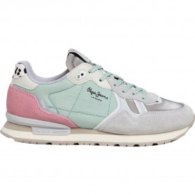 Маратонки Pepe jeans Brit Glen trainers - Green / Grey (Light Grey) маратонки,мъжки,маратонки,дамски,маратонки,pepe,jeans,brit,glen,trainers,green,grey,(light,grey)