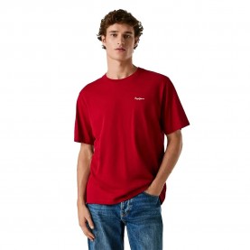 Тениска Pepe jeans Contrast Connor short sleeve T-shirt - Red (Currant Red) тениска,мъжки,тениски,pepe,jeans,contrast,connor,short,sleeve,t,shirt,red,(currant,red)