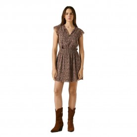 рокля,дамски,поли,и,рокли,pepe,jeans,doty,short,sleeve,short,dress,brown,(earth,brown)