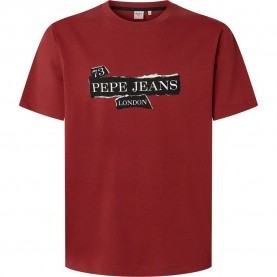тениска,мъжки,тениски,pepe,jeans,griffin,short,sleeve,t,shirt,red,(currant,red)