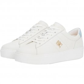 Маратонки Tommy hilfiger Court trainers - White (Ecru / Breezy Blue) маратонки,мъжки,маратонки,дамски,маратонки,tommy,hilfiger,court,trainers,white,(ecru,breezy,blue)