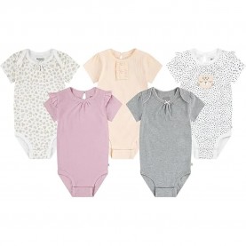Huggies clothes Elevated short sleeve body 5 units - Multicolor (Cameo Pink) детски,облекла,за,момчета,детски,облекла,за,момичета,huggies,clothes,elevated,short,sleeve,body,5,units,multicolor,(cameo,pink)