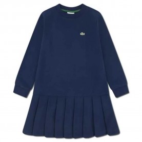 детска,рокля,дамски,поли,и,рокли,lacoste,kids,french,terry,long,sleeve,dress,blue,(marine)