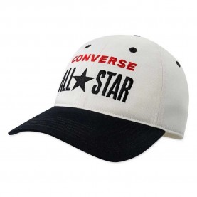 Детска шапка Converse kids All Star Relaxed cap - White (Black / Egret) детска,шапка,всички,шапки,converse,kids,all,star,relaxed,cap,white,(black,egret)