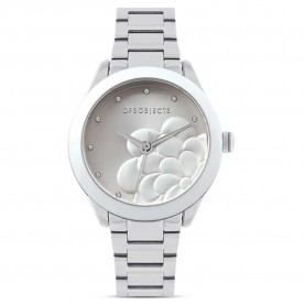 Часовник Ops objects Blooming Love Ss watch - Silver (White / Silver) часовник,часовници,ops,objects,blooming,love,ss,watch,silver,(white,silver)