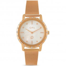 Часовник Ops objects Earth Love Pr watch - Golden (White) часовник,часовници,ops,objects,earth,love,pr,watch,golden,(white)