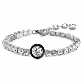 бижутерия,ops,objects,wonder,single,stone,bracelet,silver,(black)