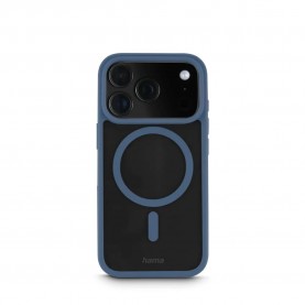 Hama Frame Protec iPhone 17 Pro Magnetic phone case - Clear / Blue (Transparent / Blue) други,аксесоари,hama,frame,protec,iphone,17,pro,magnetic,phone,case,clear,blue,(transparent,blue)