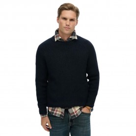 Блуза Superdry Chunky Raglan sweater - Black (Eclipse Navy) блуза,мъжки,пуловери,superdry,chunky,raglan,sweater,black,(eclipse,navy)