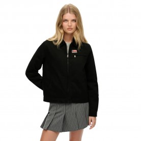 Яке Superdry Cord Collar Quilt Ranch jacket - Black (Black) яке,дамски,якета,и,палта,superdry,cord,collar,quilt,ranch,jacket,black,(black)