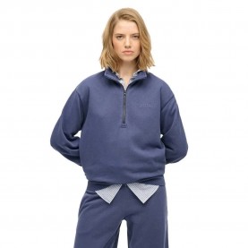 Блуза Superdry Essential Logo Gd half zip sweatshirt - Blue (Mariner Navy) блуза,дамски,блузи,superdry,essential,logo,gd,half,zip,sweatshirt,blue,(mariner,navy)