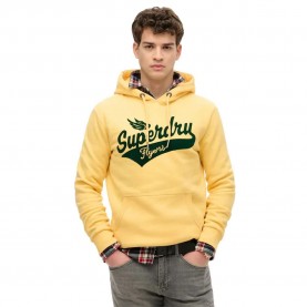 Суичър Superdry Flyers Script hoodie - Yellow (Utah Gold) суичър,мъжки,пуловери,superdry,flyers,script,hoodie,yellow,(utah,gold)