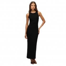 рокля,дамски,поли,и,рокли,superdry,lbd,cut,out,back,sleeveless,long,dress,black,(black)