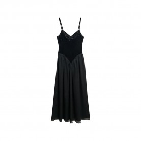 Рокля Superdry LBD Velvet Corset midi dress - Black (Black) рокля,дамски,поли,и,рокли,superdry,lbd,velvet,corset,midi,dress,black,(black)
