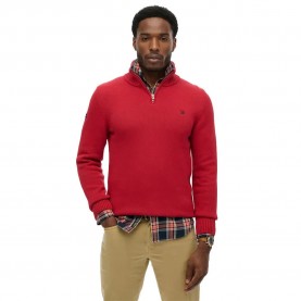 блуза,мъжки,пуловери,superdry,m6110706a,half,zip,sweater,red,(expedition,red)