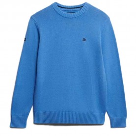 Блуза Superdry Preppy Cotton sweater - Blue (Deep Blue Wave) блуза,мъжки,пуловери,superdry,preppy,cotton,sweater,blue,(deep,blue,wave)