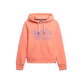 Суичър Superdry Tokyo London hoodie - Orange (Pastelline Coral) суичър,дамски,блузи,superdry,tokyo,london,hoodie,orange,(pastelline,coral)