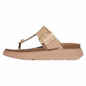 Fitflop Buckle Leather Toe-Post slides - Beige (Classic Beige) мъжки,джапанки,и,чехли,дамски,сандали,и,чехли,fitflop,buckle,leather,toe,post,slides,beige,(classic,beige)