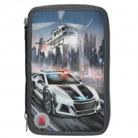 Dino world 413333 pencil case - Blue / Black канцеларски,принадлежности,dino,world,413333,pencil,case,blue,black