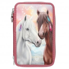 ученически,принадлежности,miss,melody,led,pencil,case,brown