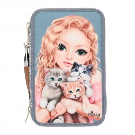 канцеларски,принадлежности,topmodel,cat,love,413271,pencil,case,blue,cream