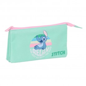 Safta Stitch 22x12x3 cm Triple pencil case - Multicolor 1 канцеларски,принадлежности,safta,stitch,22x12x3,cm,triple,pencil,case,multicolor,1