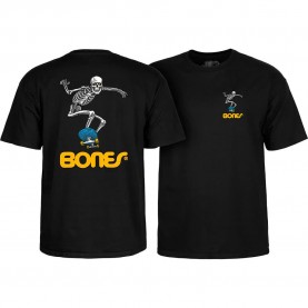 Тениска Powell peralta Skateboard skeleton ´2´ short sleeve T-shirt - Black (Black) тениска,мъжки,тениски,powell,peralta,skateboard,skeleton,´2´,short,sleeve,t,shirt,black,(black)