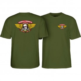 Тениска Powell peralta Winged ripper short sleeve T-shirt - Green (Military Green) тениска,мъжки,тениски,powell,peralta,winged,ripper,short,sleeve,t,shirt,green,(military,green)