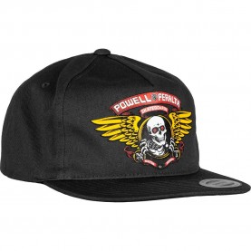 Шапка с козирка Powell peralta Winged ripper snapback cap - Black шапка,с,козирка,всички,шапки,powell,peralta,winged,ripper,snapback,cap,black