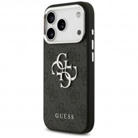 Guess 4G Big 4G Classic Logo iPhone 17 Pro Max phone case - Black (Black Silver) други,аксесоари,guess,4g,big,4g,classic,logo,iphone,17,pro,max,phone,case,black,(black,silver)