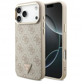 Guess 4G Triangle Logo MagSafe iPhone 17 Pro Max phone case - Pink (Pink Gold) други,аксесоари,guess,4g,triangle,logo,magsafe,iphone,17,pro,max,phone,case,pink,(pink,gold)