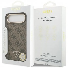 други,аксесоари,guess,4g,triangle,logo,magsafe,iphone,air,phone,case,brown,(brown,gold)