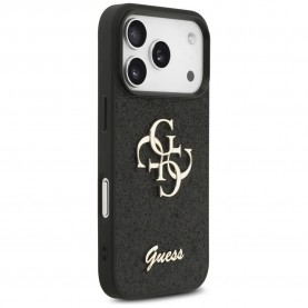 други,аксесоари,guess,fixed,glitter,big,4g,iphone,17,pro,phone,case,black,(black)