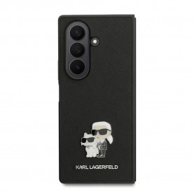 Karl lagerfeld PU Saffiano Karl and Choupette Galaxy Z Fold 7 phone case - Black (Black) други,аксесоари,karl,lagerfeld,pu,saffiano,karl,and,choupette,galaxy,z,fold,7,phone,case,black,(black)