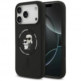 Karl lagerfeld Karl&Choupette Ring MagSafe iPhone 17 Pro phone case - Black (Black) други,аксесоари,karl,lagerfeld,karl&choupette,ring,magsafe,iphone,17,pro,phone,case,black,(black)