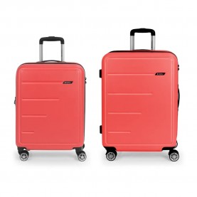 Gabol Future Plus Spinner Expandable 111L trolley bag 2 units - Red (Coral) куфари,gabol,future,plus,spinner,expandable,111l,trolley,bag,2,units,red,(coral)