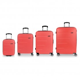 Gabol Future Plus Spinner Expandable 240L trolley bag 4 units - Red / Orange (Coral) куфари,gabol,future,plus,spinner,expandable,240l,trolley,bag,4,units,red,orange,(coral)