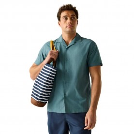 риза,с,къс,ръкав,дамски,ризи,мъжки,ризи,regatta,hadlin,short,sleeve,shirt,green,(arctic)