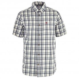 Риза с къс ръкав Fjällräven Övik Lite short sleeve shirt - White (Chalk White / Dark Navy) риза,с,къс,ръкав,дамски,ризи,мъжки,ризи,fjällräven,Övik,lite,short,sleeve,shirt,white,(chalk,white,dark,navy)