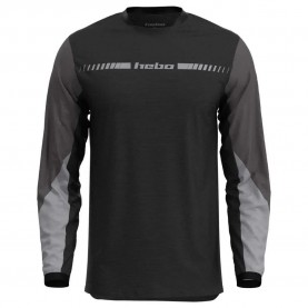 Блуза с дълъг ръкав Hebo Tech long sleeve jersey - Black (Black) блуза,с,дълъг,ръкав,мъжки,тениски,дамски,тениски,hebo,tech,long,sleeve,jersey,black,(black)