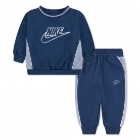 Nike Ft Blocked Crew long sleeve set - Blue (Mystic Navy) детски,екипи,nike,ft,blocked,crew,long,sleeve,set,blue,(mystic,navy)