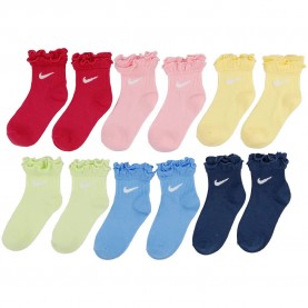 Чорапи Nike Ruffle Ankle socks 6 pairs - Multicolor (Vivid Pink) чорапи,мъжки,чорапи,дамски,чорапи,nike,ruffle,ankle,socks,6,pairs,multicolor,(vivid,pink)