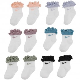 Чорапи Nike Ruffle socks 6 pairs - White (Washed Coral) чорапи,мъжки,чорапи,дамски,чорапи,nike,ruffle,socks,6,pairs,white,(washed,coral)