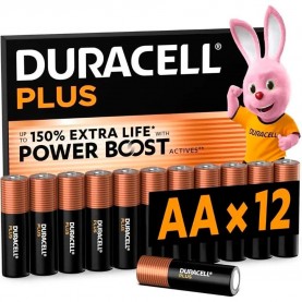 батерии,duracell,plus,power,boost,dpblr6b12,aa,alkaline,batteries,1.5v,12,units,black,copper