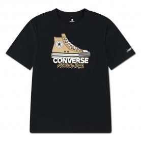 Детска тениска Converse kids Cnvb Cnv Sneaker Gfx short sleeve T-shirt - Black (Black) детска,тениска,мъжки,тениски,дамски,тениски,converse,kids,cnvb,cnv,sneaker,gfx,short,sleeve,t,shirt,black,(black)