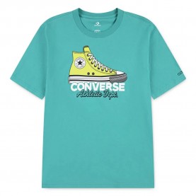Детска тениска Converse kids Cnvb Cnv Sneaker Gfx short sleeve T-shirt - Green (Lizard Breath) детска,тениска,мъжки,тениски,дамски,тениски,converse,kids,cnvb,cnv,sneaker,gfx,short,sleeve,t,shirt,green,(lizard,breath)